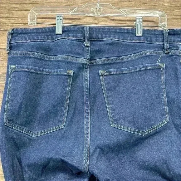 Old Navy Women's High Rise Skinny Dark Blue Jeans - Picture 3 of 5